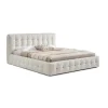 Cream Puff Boucle Bed Contemporary Upholstered Platform Bed Frame for Bedroom Comfort and Style